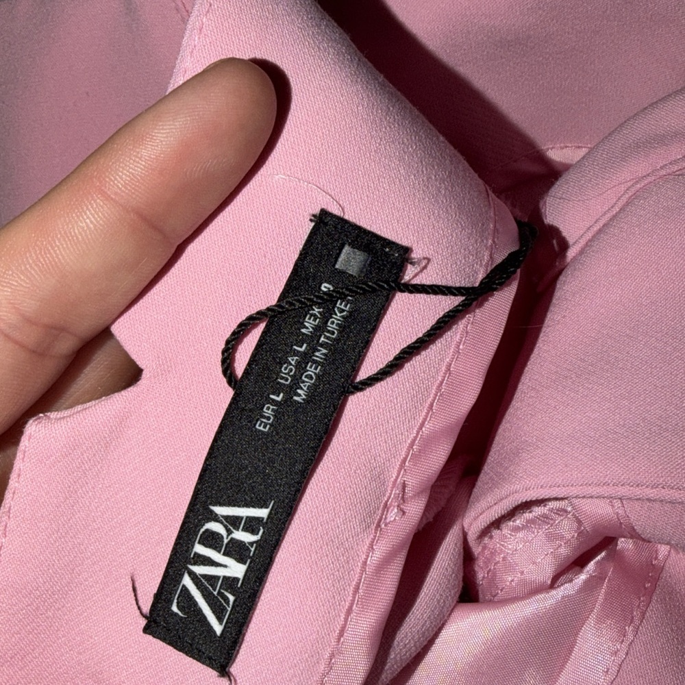 Zara Pink Lace Button-Up Blouse and Pants - Picture 7 of 7